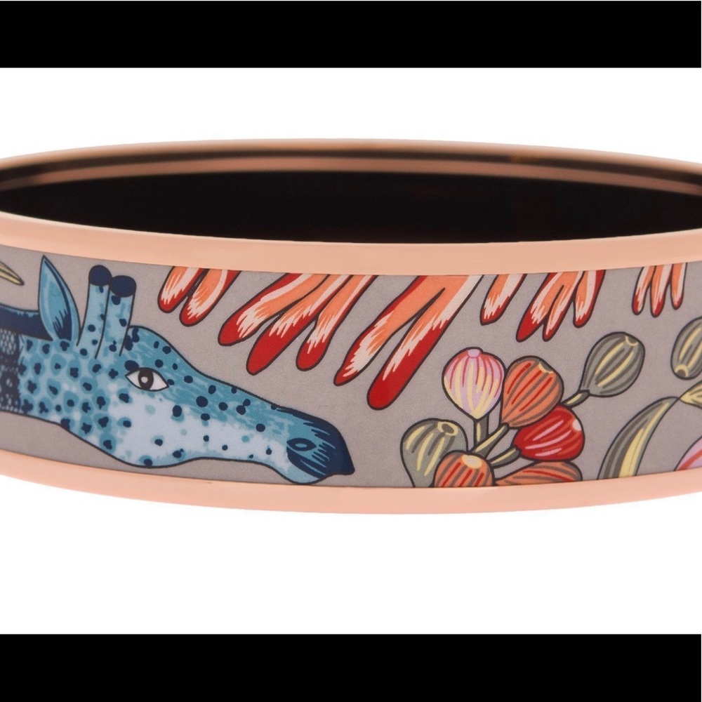 COPY - Hermes Printed Enamel Wide Bracelet